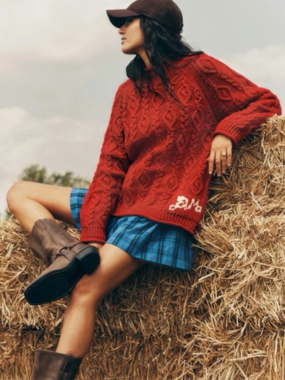 NWT DM Ffion Cable Knit Sweater